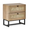 Padstow 2 Drawer Bedside - Oak