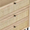 Padstow 3 Drawer Chest - Rattan/Oak