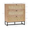 Padstow 3 Drawer Chest - Rattan/Oak