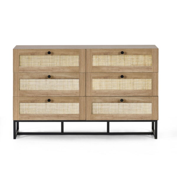 PAD003-3_1200x1200-2.jpg Padstow 6 Drawer Chest - Rattan/Oak
