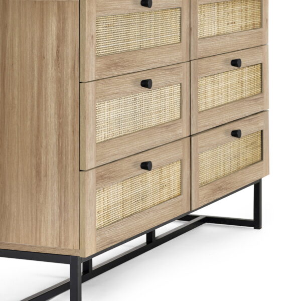 PAD003-4_1200x1200-2.jpg Padstow 6 Drawer Chest - Rattan/Oak