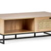 Padstow Coffee Table - Rattan/Oak
