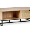 Padstow Coffee Table - Rattan/Oak