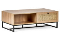 Padstow Coffee Table - Rattan/Black