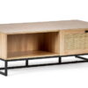 Padstow Coffee Table - Rattan/Black