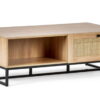 Padstow Coffee Table - Rattan/Black