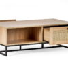 Padstow Coffee Table - Rattan/Black