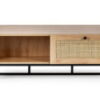 Padstow Coffee Table - Rattan/Black