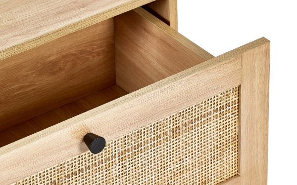 Padstow Coffee Table - Rattan/Oak