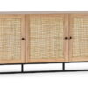 Padstow Sideboard - Rattan/Oak
