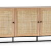 Padstow Sideboard - Rattan/Black