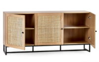 Padstow Sideboard - Rattan/Oak