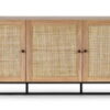 Padstow Sideboard - Rattan/Black