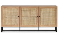 Padstow Sideboard - Rattan/Black