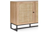 Padstow Sideboard - Rattan/Black