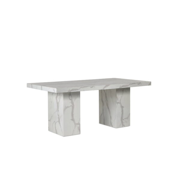 Rome Dining Table - White Marble Effect