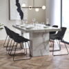 Rome Dining Table - White Marble Effect