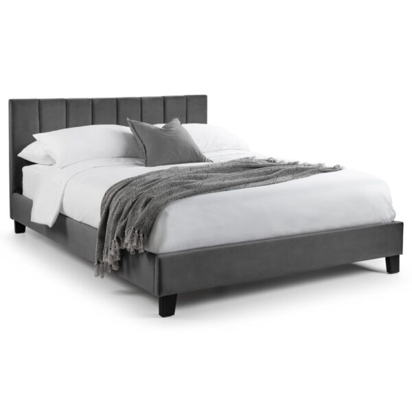 Rosa Velvet Bed in a Box - Grey