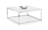 Scala Coffee Table - White Marble/Chrome