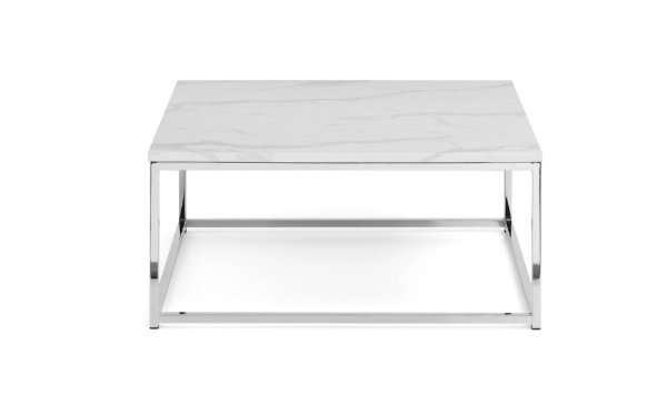 Scala Coffee Table - White Marble/Chrome
