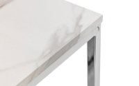 Scala Dining Table - White Marble/Chrome