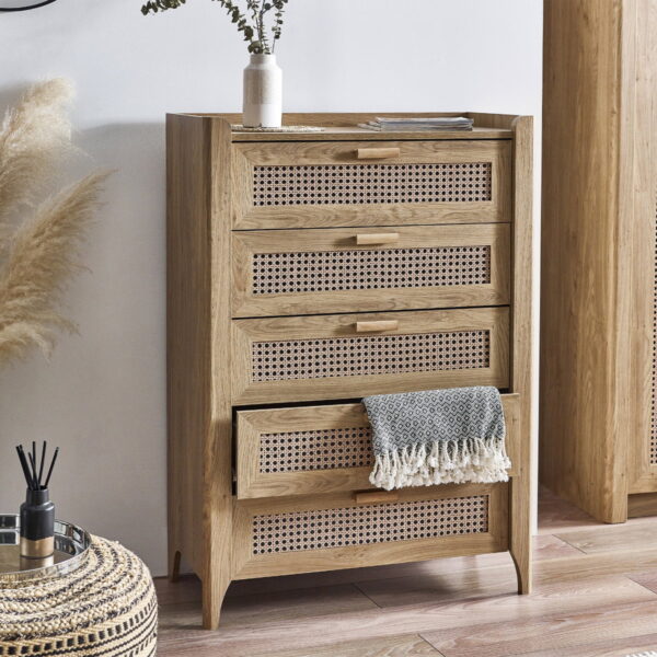 Sydney 5 Drawer Chest - Oak
