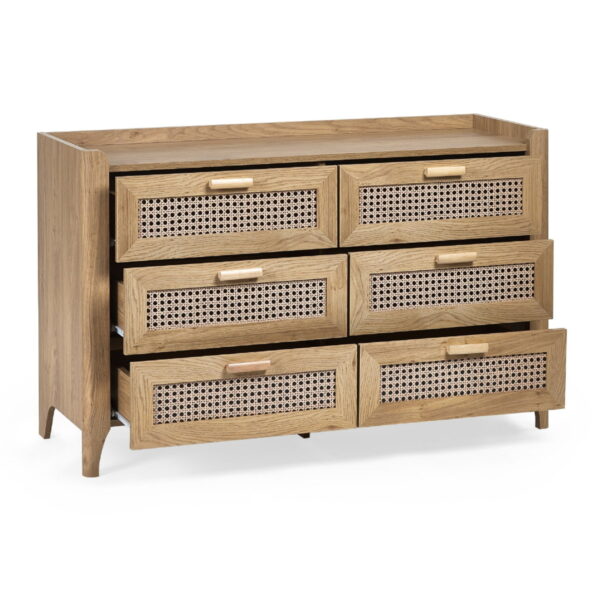 Sydney 6 Drawer Wide Chest - Oak