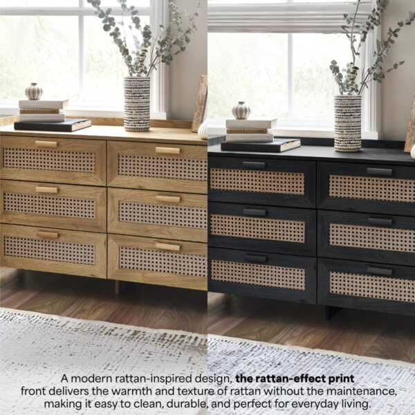 Sydney 6 Drawer Wide Chest - Oak