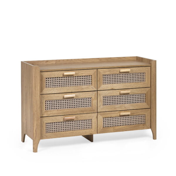 Sydney 6 Drawer Wide Chest - Black Ash