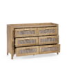 Sydney 6 Drawer Wide Chest - Black Ash