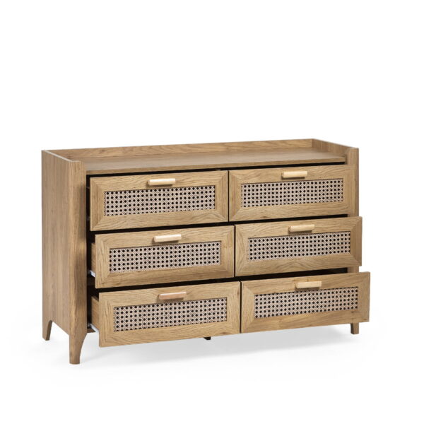 Sydney 6 Drawer Wide Chest - Black Ash