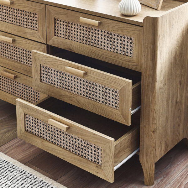 Sydney 6 Drawer Wide Chest - Black Ash