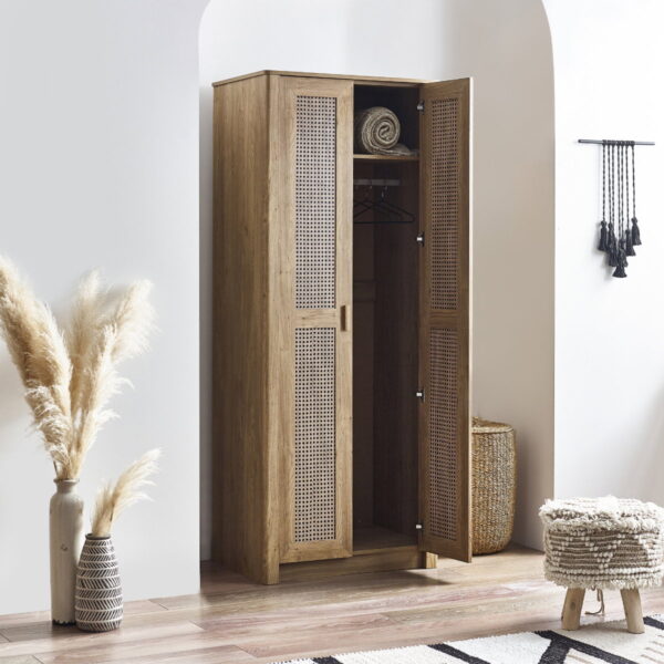 SYD005-Sydney-Rattan-Effect-Wardrobe-Roomset-2_1200x1200-1.jpg Sydney 2 Door Wardrobe - Oak