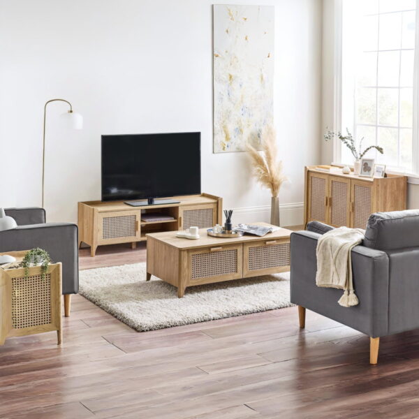 Sydney 3 Door Sideboard - Rattan Effect