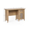 Sydney Desk - Rattan Effect