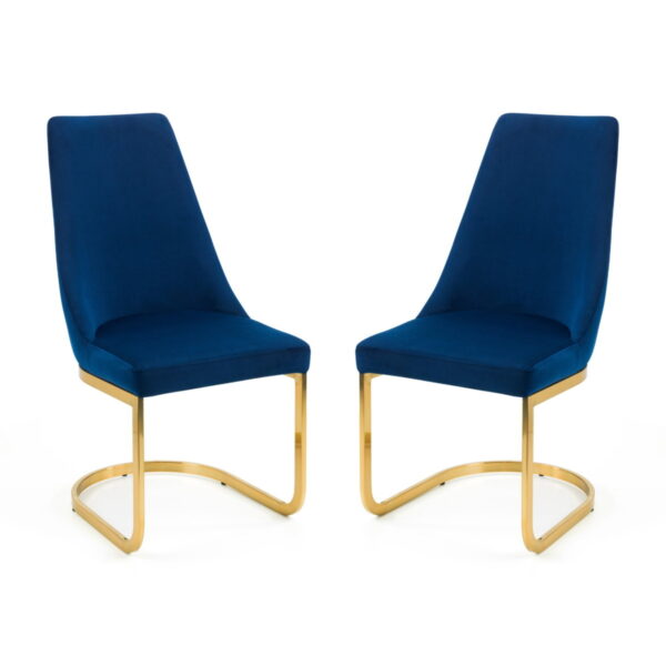 Set Of 2 Vittoria Cantilever Dining Chairs - Grey
