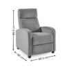 Vivo Recliner Chair - Grey Chenille