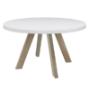 Round White Aspect Dining Table (chunky top)