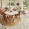 Round White Aspect Dining Table (chunky top)