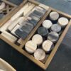Petrified Wood Chess & Draughts Set