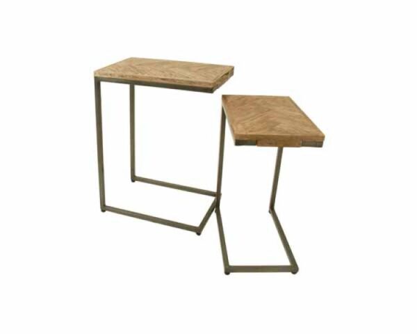 Chevron Tall Nest of 2 Supper Tables