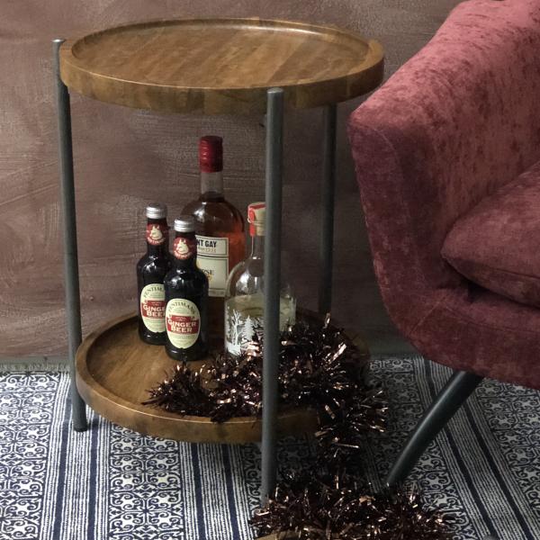 Delamere Bedside Table with Shelf