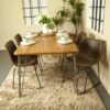 Retro Hairpin Dining Table Plain Top
