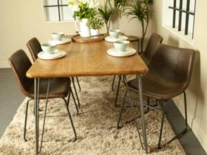 Retro Hairpin Dining Table Plain Top