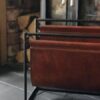 Leather sling Magazine Rack