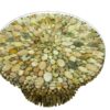 Driftwood Round Coffee Table w Glass Top