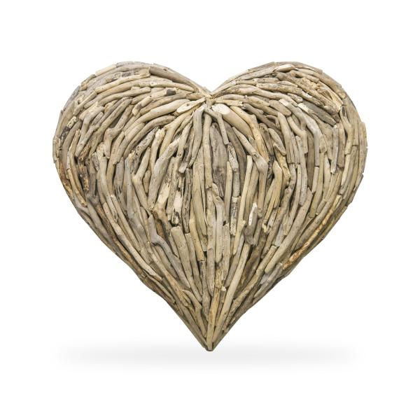 Driftwood Heart Large Wall Deco