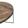 KLEO Boatwood Round Rustic Coffee Table Large