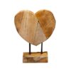 Sienna Teak Heart on Stand  - Set of 3