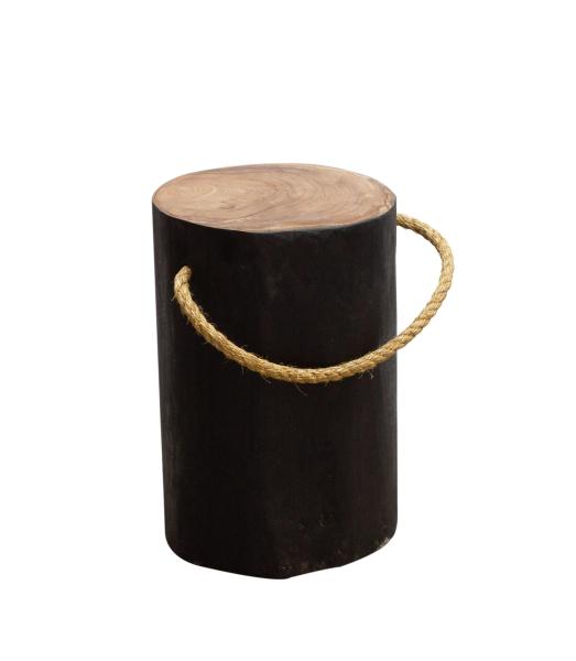 page_3515.jpg Natural Teak Root Round Black Stool with Rope